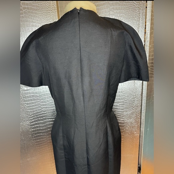 Constance Saunders For Richard Warren Vintage Black Art Deco Dress Size 4 - Picture 6 of 9
